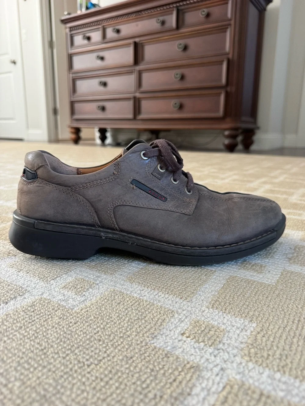 ECCO Distressed Leather Oxford Comfort Shoes Brown EU 43 (US 9-9.5)